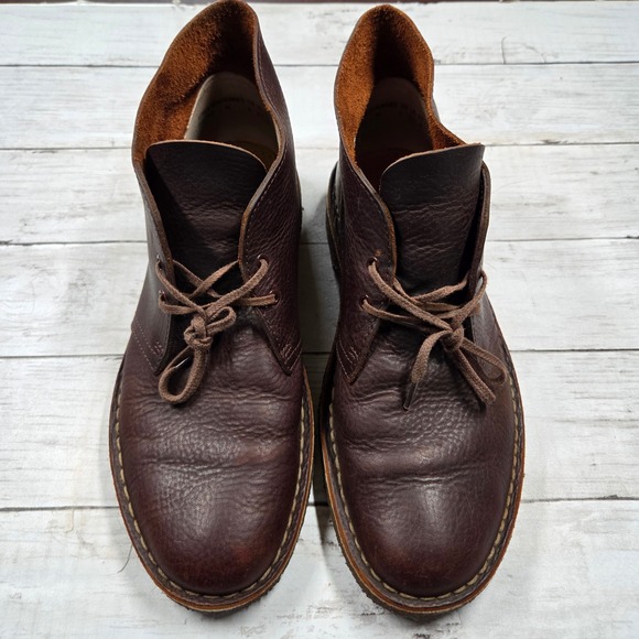 Clarks‎ Desert Boots Mens 9.5M Brown Leather Originals Chukka Crepe Sole 62905 main image 7